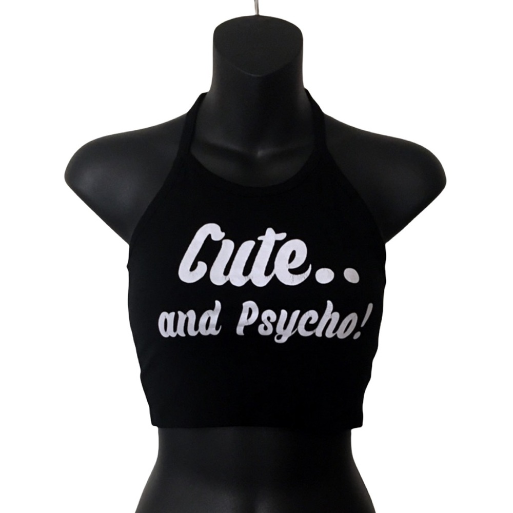 Rare Y2K cute & psycho! vintage O-mighty crop halter